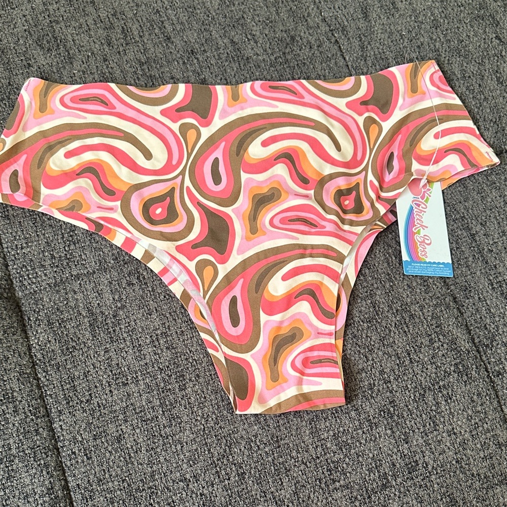 NWT Size Medium Cheek Boss Swirl Print Panty